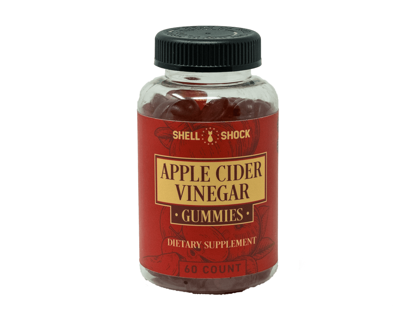 Shell Shock Apple Cider Vinegar Gummies 60 count bottle